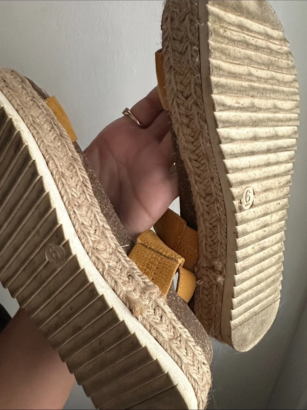 Women’s Yellow Espadrille Platform Sandals
